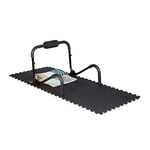 Relaxdays Tapis de sol protection appareil sportif 30x30 cm dalle amortissante chocs, 1cm épaisseur bruit 2,1 m², set de 24 pièces, noir 10021533