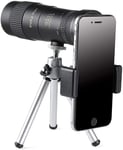 Télescope monoculaire 8-40x40 Télescope monoculaire à zoom téléobjectif élevé avec adaptateur de téléphone intelligent, monoculaires haute puissance pour adultes, pour l'observation des oiseaux