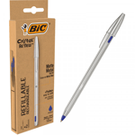 Sphère Cristal Re Neuf Métal Bleu Avec 2 Recharge Bic