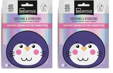 Masque Visage Vegan Enfant et Adulte en tissu Taupe Imprimée - Apaisant et Hydratant - Routine Beauté, Soin du visage, Hydrate la peau - Idée cadeau Fille, Femme, Pose facile - 1 unité (Lot de 2)