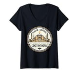 Womens Hagia Sophia Constantinople Byzantium Souvenir Memorabilia V-Neck T-Shirt