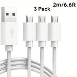 Câble Micro Usb Pour Recharge Rapide Et Transfert De Données,Cordon De Chargeur Pour Samsung Dock S7 Edge Et Tablettes,10 Pièces/Lot - Type 3pcs-2m