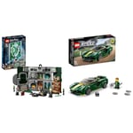 LEGO 76410 Harry Potter Slytherin House Banner Set, Hogwarts Castle Common Room Toy or Wall Display & 76907 Speed Champions Lotus Evija Race Car Toy Model for Kids, Collectible Set
