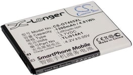 Kompatibelt med Alcatel One Touch S Pop, 3.7V, 1300 mAh