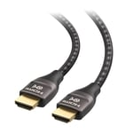 Câble HDMI Ultra 8K 48 Gbit/s avec connecteurs métalliques et Gaine tressée ¿ Compatible 8K 120 Hz et HDR pour PS5, Xbox Series X/S, RTX3080 / 3090, RX 6800/6900 Apple TV¿ 2 m