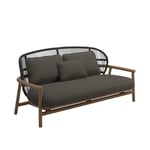 Gloster - Fern Low Back 2-Seater Sofa, Meteor/Raven, Kat.D Wave Querry - Utomhussoffor - Sebastian Herkner