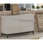 Buffet moderne sur pieds 1 porte 3 tiroirs L110cm FLORENCE blanc Taille unique