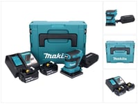 Makita DBO 480 RMJ akku 18 V eksentrinen hiomakone 112 x 102 mm + 2x akku 4,0 Ah + laturi + Makpac