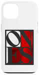 Coque pour iPhone 13 Rouge One Of Them Ones Couleur rouge Graphique blanc