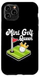 Coque pour iPhone 11 Pro Mini joueur de golf pour femme et fille