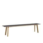 HAY - CPH Deux 215 2.0 Bench Lacquered Oak Frame W200 X D35 X H45 Stone Grey Top Lacquered Beech Edge - Penkit - Ronan & Erwan Bouroullec - Harmaa - Puu