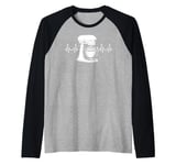 baking dough cute vintage mixer heartbeat pastry bake lovers Raglan Baseball Tee