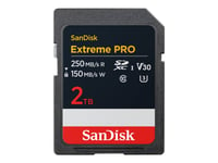 Sandisk Extreme Pro - Flash-Minneskort - 2 Tb - Video Class V30 / Uhs-I U3 / Class10 - Sdxc Uhs-I