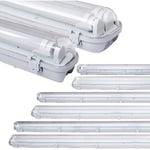 Swanew - Luminaire led pour pièces humides 60 cm, 2 x 18 w Tube led pour atelier, plafonnier pour bureau, entrepôt, cuisine, parking, Blanc froid