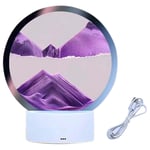 Lampe de Paysage de Sable rvb à led Veilleuse D'Art de Sable Mobile avec LumièRe de Sablier 7 Couleurs DéCoration D'Affichage en Mer Profonde 3D