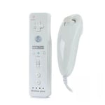 Télécommande Wiimote plus (Motion plus inclus) et Nunchuck pour Nintendo Wii et Wii U - Blanc - Straße Game ®