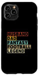 Coque pour iPhone 11 Pro Mari et papa Fantasy Football Legend Funny Men Retro