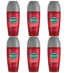 6 x 50ml Brut Total Attraction Roll On Antiperspirant Deodorant 48h Dry