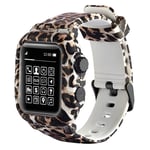 Apple Watch Series 3/2/1 42mm panssari camo silikoninen kellonauha - Leopardi Monivärinen