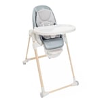 Chicco, Chaise Haute Évolutive Polly Armonia pour Enfants de 0 Mois à 40 kg, Chaise Haute Inclinable avec Hauteur et Repose-Pieds Réglables, 4 Roues, Compacte