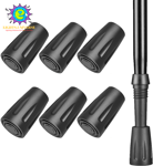 6 Pcs Walking Stick Rubber Tips, Replacement Rubber Pole Ends Trekking Poles Cap