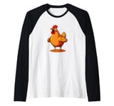 Chicken and Rooster Breast Costume Raglan Baseball Tee