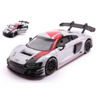 AUDI R8 LMS GT3 SILVER/RED 1:24 MotorMax Auto Competizione Die Cast Modellino