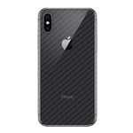 3-pack iPhone XS Max Kolfiber Vinyl Skin Wrap Baksida transparent