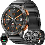 1,43"" Amoled Montre Connectée Homme Avec Appel Bluetooth, Batterie 400 Mah, 5atm Étanche, Smartwatch Avec 123 Modes Sportifs Tracker D'activité, Sommeil, Spo2, Smart Watch Pour Ios Android (Noir)