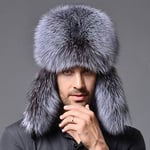 Herrar Trapper Hårig Rysk Mössa Flurry Ushanka Med Öronlapp Vinter Varma Konstgjord Päls Fleece Snö Skidmössa Gray