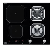 Lofra HGN622I Table de Cuisson Dione 90CM 2 Brûleurs La Gaz Et 2 À Induction