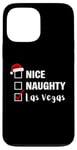 Coque pour iPhone 13 Pro Max Nice Naughty Las Vegas - Père Noël amusant jeu de Noël