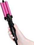 FARERY 3 Barrel Hair Waver 3 Temperature Adjustable, Mini Curling Iron for Short