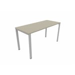 Bureau droit individuel Online F Beige OP-LITE II : bureau D160x70/cpl beige/cpi aluminium/ep. du plateau 25 mm