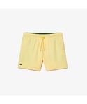 Lacoste Mens Lightweight Swim Shorts in Yellow Cotton - Size Small