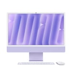 iMac 24-tommer Apple M4 med 10‑kjerners CPU, 10‑kjerners GPU / Standard glass / 32 GB / 2 TB SSD / Gigabit Ethernet / Magic Mouse / Magic Keyboard med Touch ID og talltastatur / Lilla