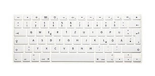 System-S 53026547 Silicone Keyboard Cover QWERTZ German Keyboard Cover for MacBook Pro 13 Inch 15 Inch 17 Inch iMac MacBook Air 13 Inch Silver