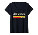 Womens Anvers / Antwerp Belgium V-Neck T-Shirt