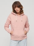 Superdry Embossed Vintage Logo Hoodie, Vintage Blush Pink