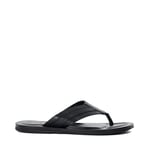 Dune London Mens Fredos - Leather Toe Post Sandals - Black - Size UK 11