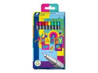 Staedtler Triplus 334 Happy - Fineliner - Assorterte Farger - Vannbasert Blekk - 0.3 Mm - Superfin (En Pakke 10)