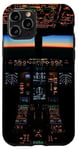 Coque pour iPhone 11 Pro Avion Cockpit Vol Esthétique Night Instruments Pilote