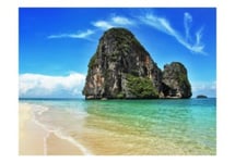 Papier peint intissé panoramique paysage paysage exotique - plage railay, thaïlande 350x270 cm