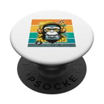 Singe casque musique cassette vintage urbain coloré PopSockets PopGrip Adhésif