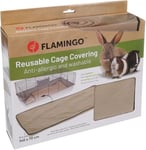 Flamingo Tapis de Cage Lavable pour rongeurs Riley Taupe - 140x70x0,4cm - Absorbe Rapidement l'urine - sans poussière, idéal pour Les Animaux et Les maîtres allergiques