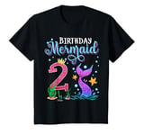 Youth Mermaid Birthday Girl 2 Year Old Its My 2nd Bday Mermaid T-Shirt