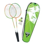 Talbot Torro Badminton Set 2 Attacker, 2 Raquettes, 2 Volants, dans Un Sac de Valeur, 449502, 35 x 35 x 35 cm