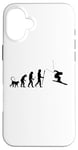 Coque pour iPhone 16 Plus Skieur Evolution Passionné de ski