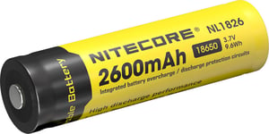 Nitecore 18650, 3,7V, 2600 mAh Batteri