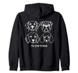 Dog Face Breeds Fur-Ever Friends Cute Puppy Pet Lover Zip Hoodie